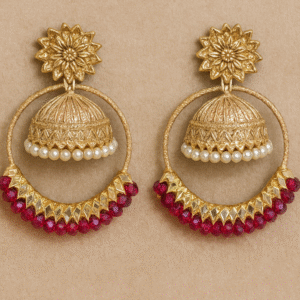 Magenta Pearl Earring